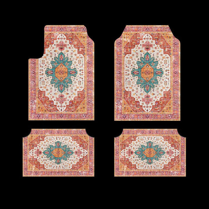 TEMUVintage Car Stain Resistant Durable Foot Mat 4 Piece Set Wholesale