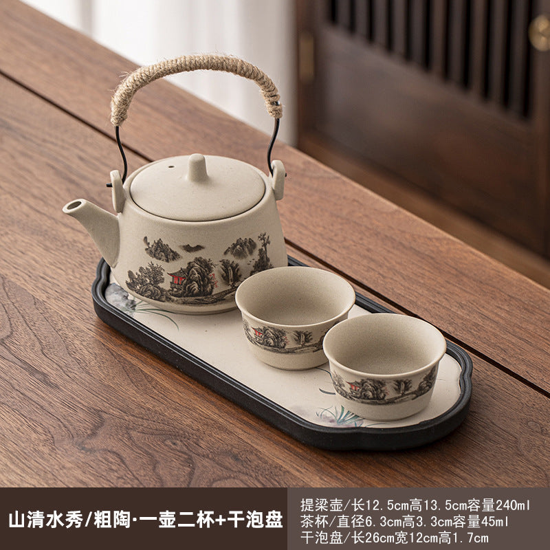 一壶二杯茶具套装家用宿舍酒店餐馆陶瓷功夫茶具泡茶壶茶杯会客