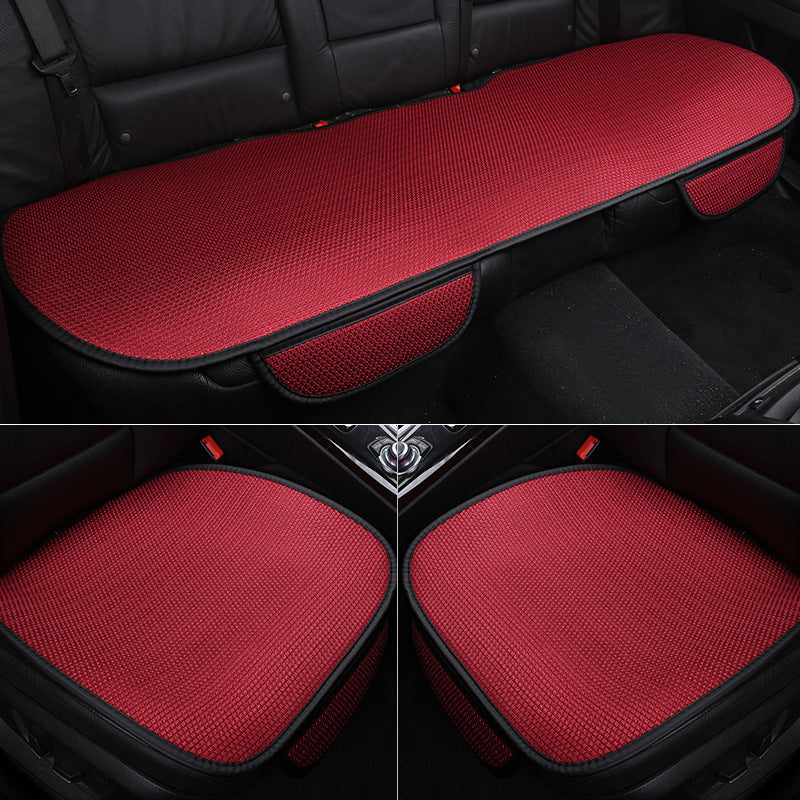 Ice Silk Cool Car Seat Cushion – 3-Piece No-Backrest Breathable Non-Slip Single Pad