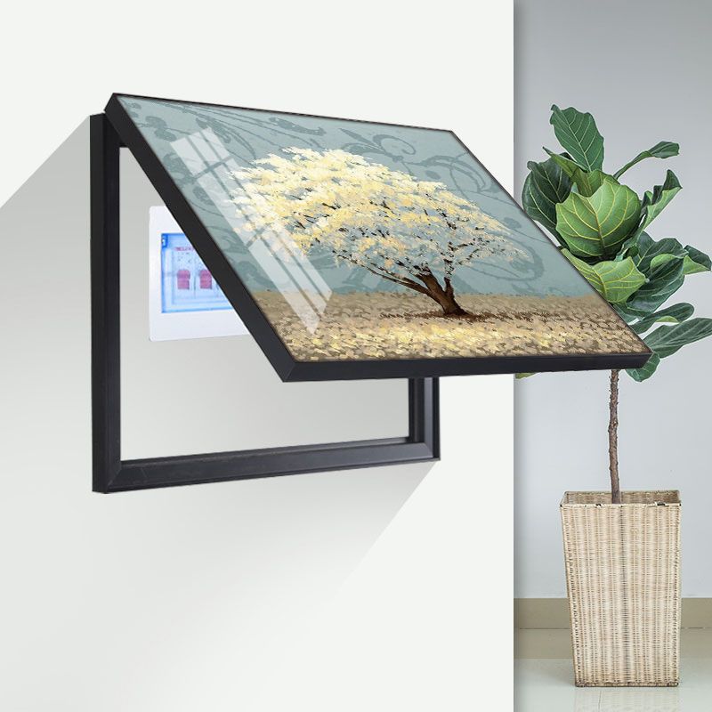 现代简约电表箱挂画弱电箱配电箱开关遮挡装饰画抽象风格电闸壁画