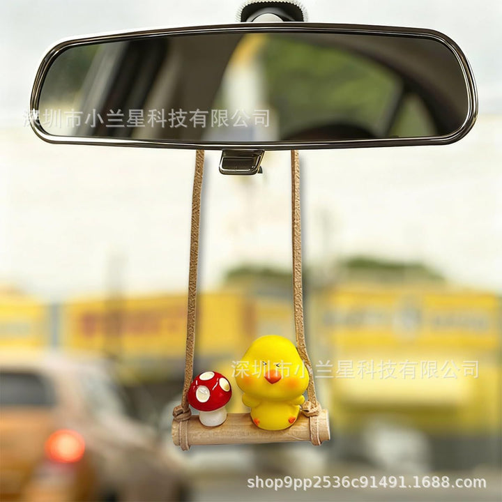 Chick Mushroom Car Hanging Ornament Small Hang Decor