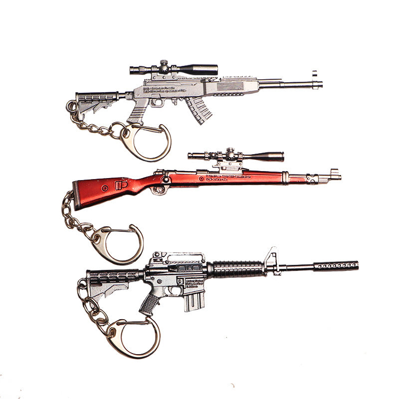 吃鸡和平绝地精英枪械M416合金武器模型周边98K玩具挂件钥匙扣