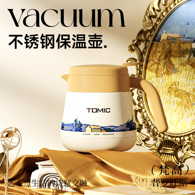 tomic特美刻梵高联名焖茶壶咖啡杯316不锈钢保温杯壶套装伴手礼盒