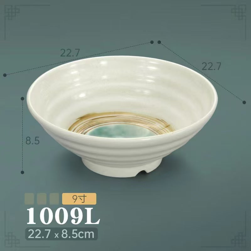 密胺火锅配菜盘牛肉盘仿瓷寿司盘韩式烤肉菜盘宫廷风酒店碗碟套装