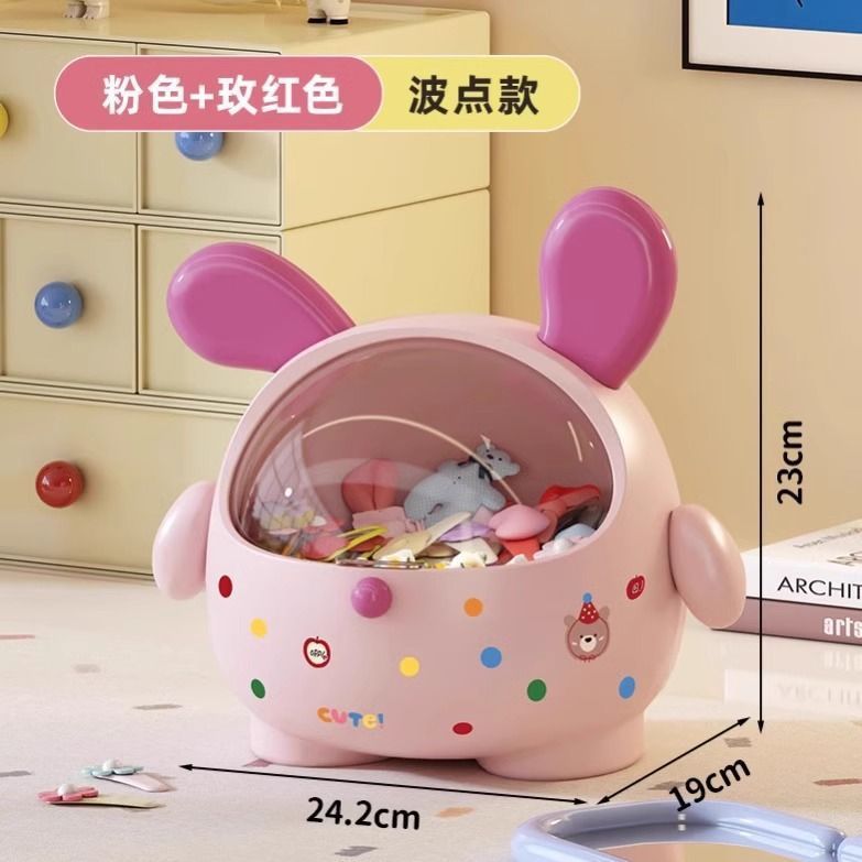 创意墩墩狗发饰盒桌面大容量防尘收纳盒儿童发圈头绳储物首饰盒子