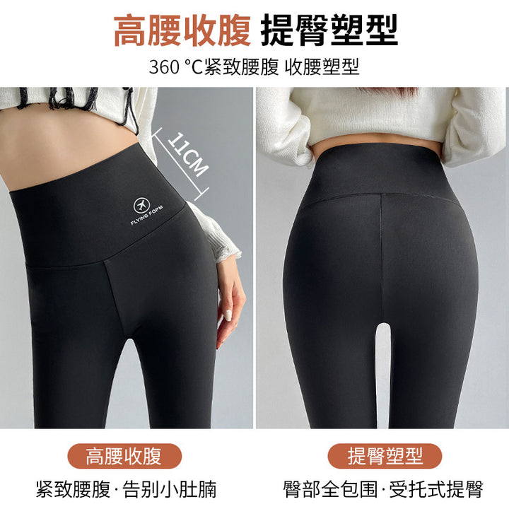 春秋女外穿瘦腿强压收腹提臀外穿瑜伽女鲨鱼皮飞机打底裤芭比裤子