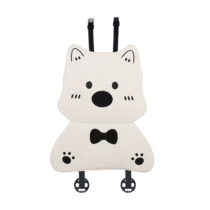 Linen Car Seat Cushion All Season Universal Women's Cute Dog Summer Compatible