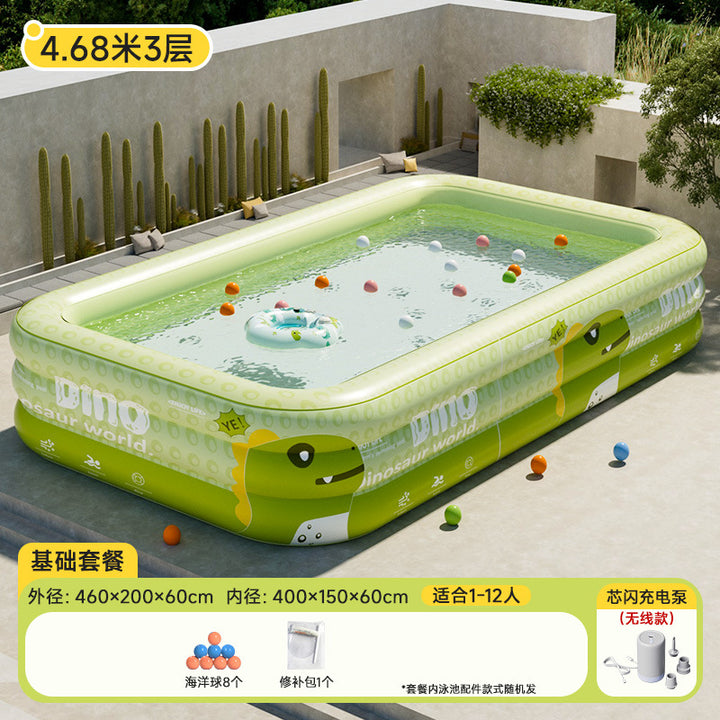 充气水池游泳池儿童充气水池家用户外大型家庭水池加厚宝宝戏水池