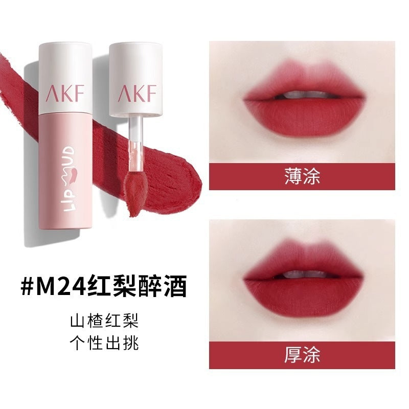 Akf Lip Gloss Lip Mud Lipstick Lip Gloss Transfer-Proof Matte Brightening