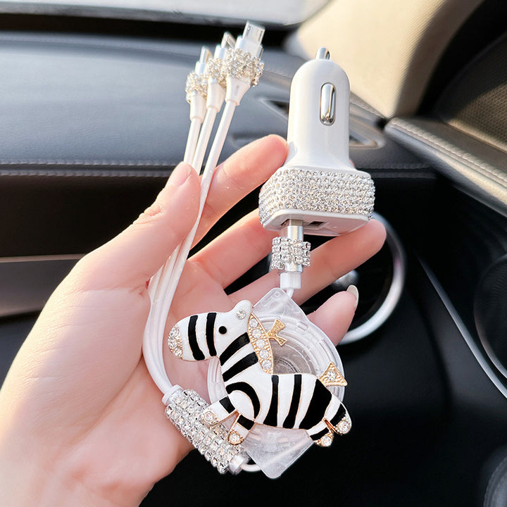 Car Mount Charger Light Luxury Car Phone Cable