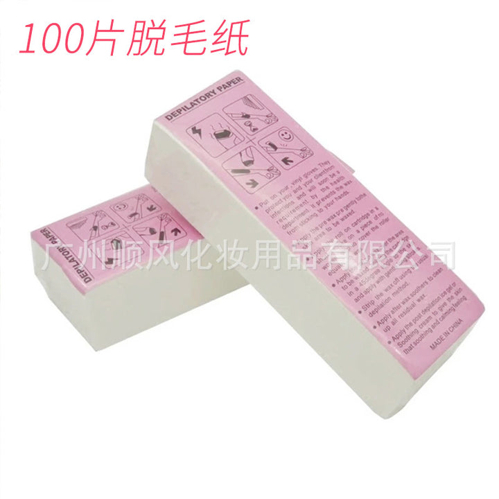 无纺布脱毛纸蜜蜡脱毛专用纸脱毛膏辅助工具 美甲脱毛纸白色100张