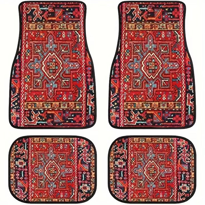 Vintage Car Foot Mat Carpet 4 Piece Set Stain Resistant Floor Mat TEMUFoot Mat Wholesale