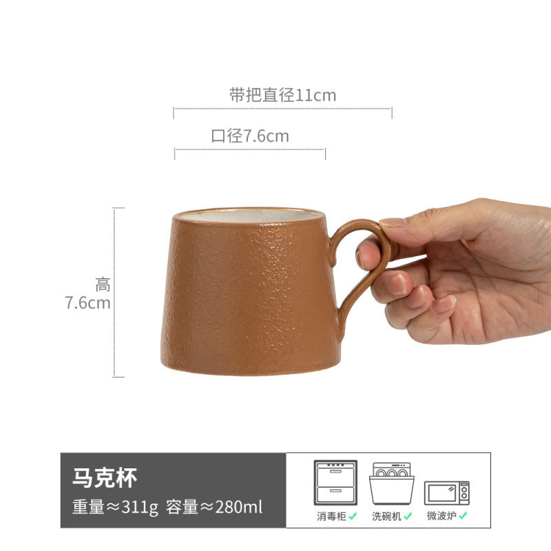 高颜值网红马克杯家用陶瓷情侣水杯ins风复古咖啡杯批发创意杯子