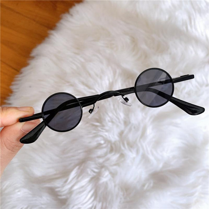 Retro Round Frame Sunglasses – Unisex Mini Circle UV 400 Hip Hop Style