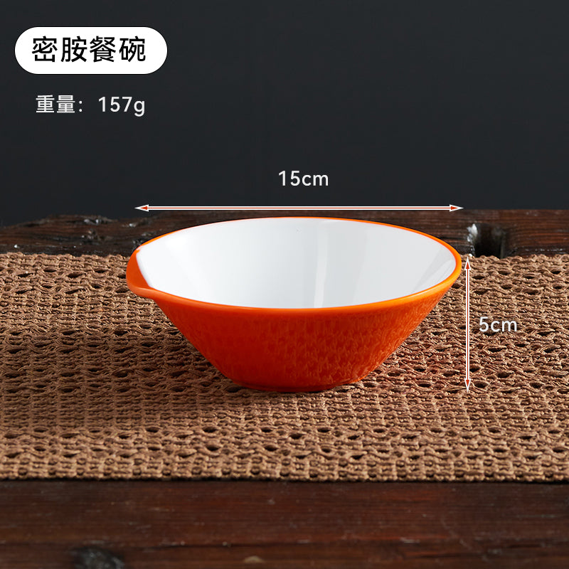 自助选现炒快餐称重菜盘商用套装学校食堂密胺餐具汤碗碟托盘