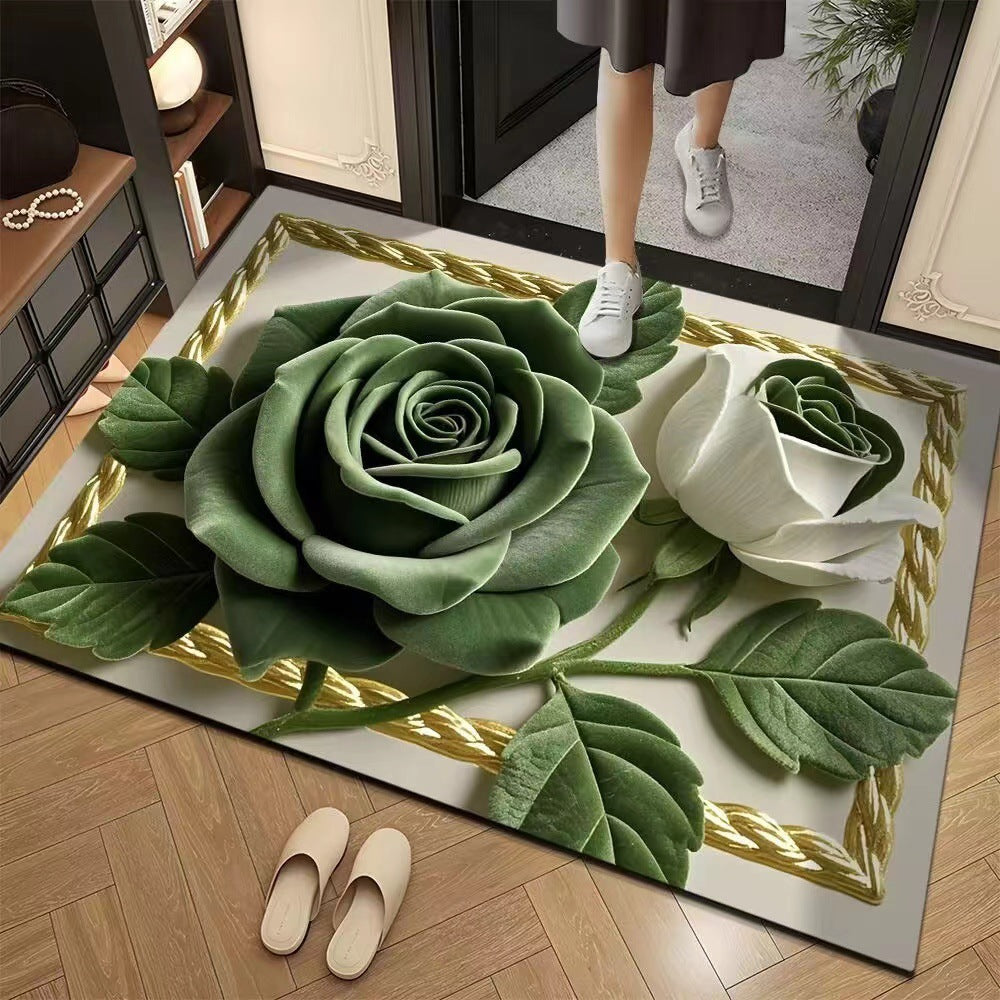 3 DFloral Floor Mat Entryway Durable Stain Resistant Non Slip Foot Mat