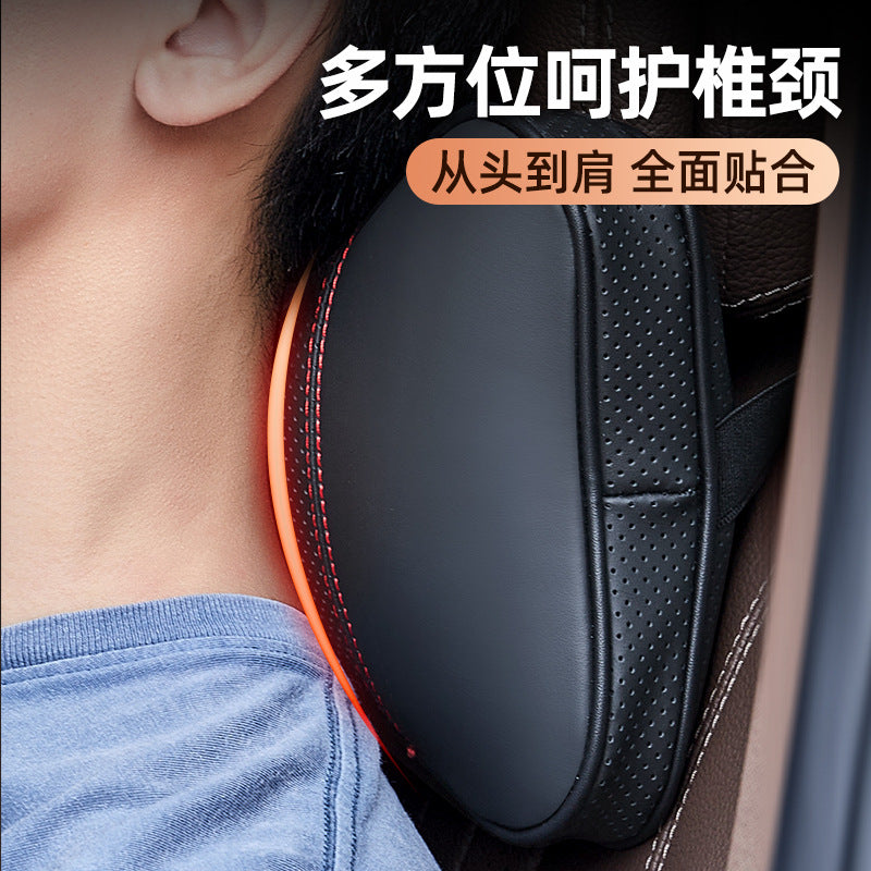 汽车头枕靠枕真皮车载枕头沙发护颈车用座椅颈椎靠垫车内用品