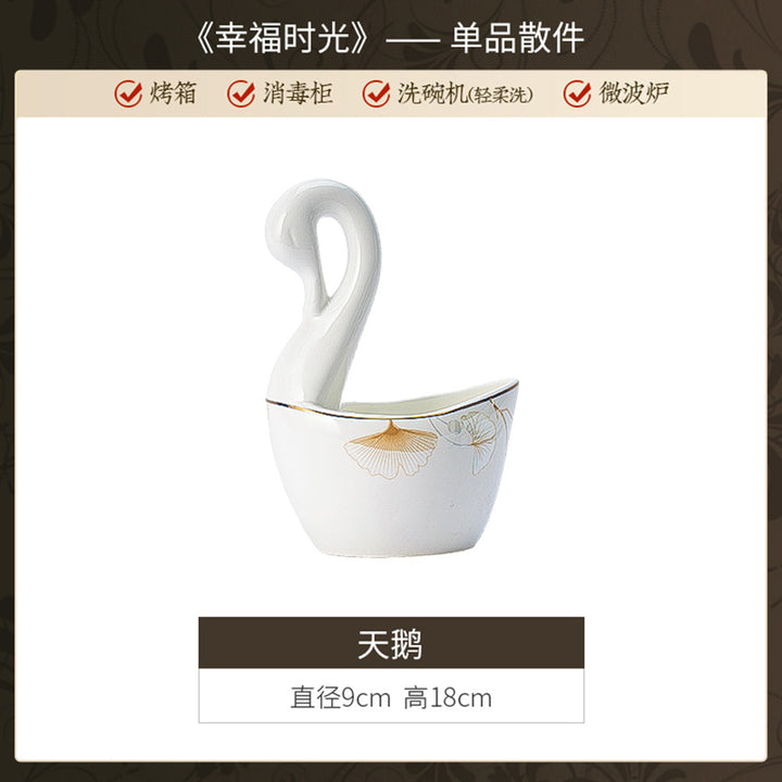 碗碟套装家用乔迁景德镇陶瓷餐具礼品套装中式轻奢高级感碗盘套装