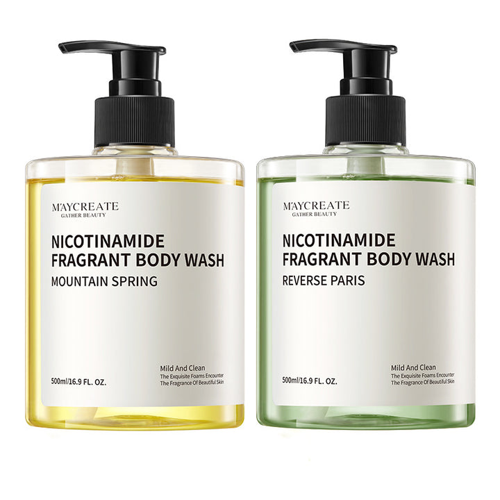 全英文包装烟酰胺沐浴露跨境外贸Niacinamide Scented Shower Gel