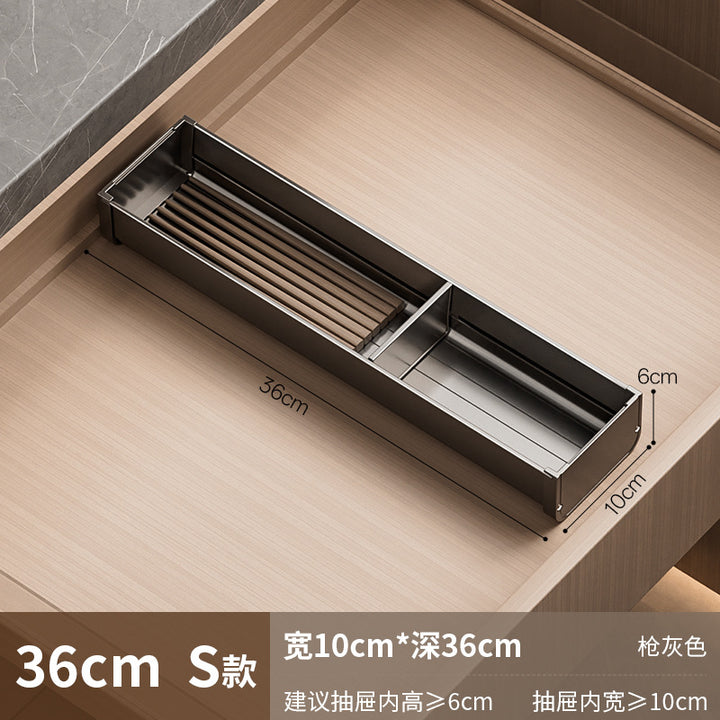 【2026专利新品】餐具收纳盒厨房碗筷子收纳盒抽屉收纳分隔分格盒