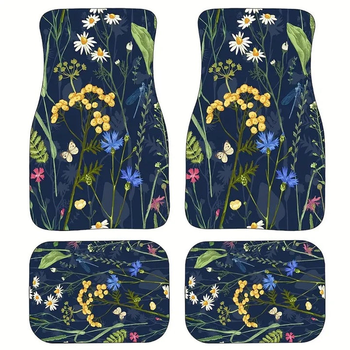 Vintage Car Foot Mat Carpet 4 Piece Set Stain Resistant Floor Mat TEMUFoot Mat Wholesale