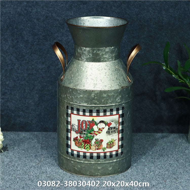 2026孤品大集合-美式田园风绿植装饰仿古铁艺印花花盆花器多马年