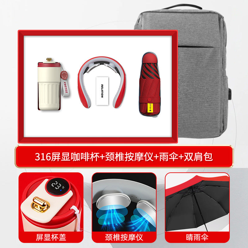 商务礼品套装咖啡杯颈椎仪礼盒活动创意礼品定制LOGO伴手礼送客户