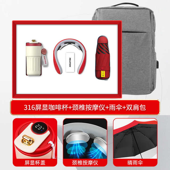 商务礼品套装咖啡杯颈椎仪礼盒活动创意礼品定制LOGO伴手礼送客户