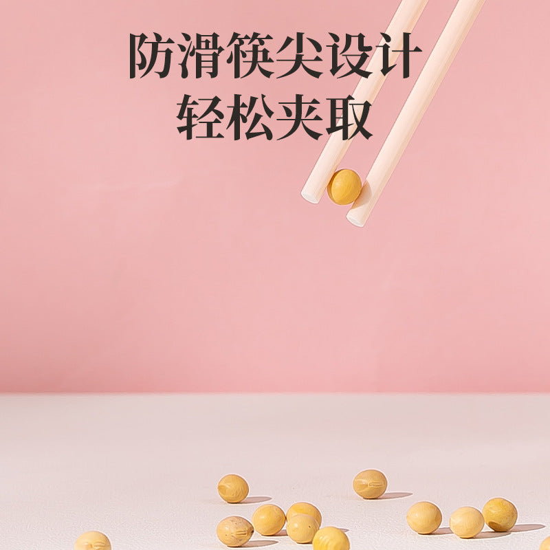 粉色草莓陶瓷筷子5双装防霉耐高温家用高颜值公筷防滑一人一筷批