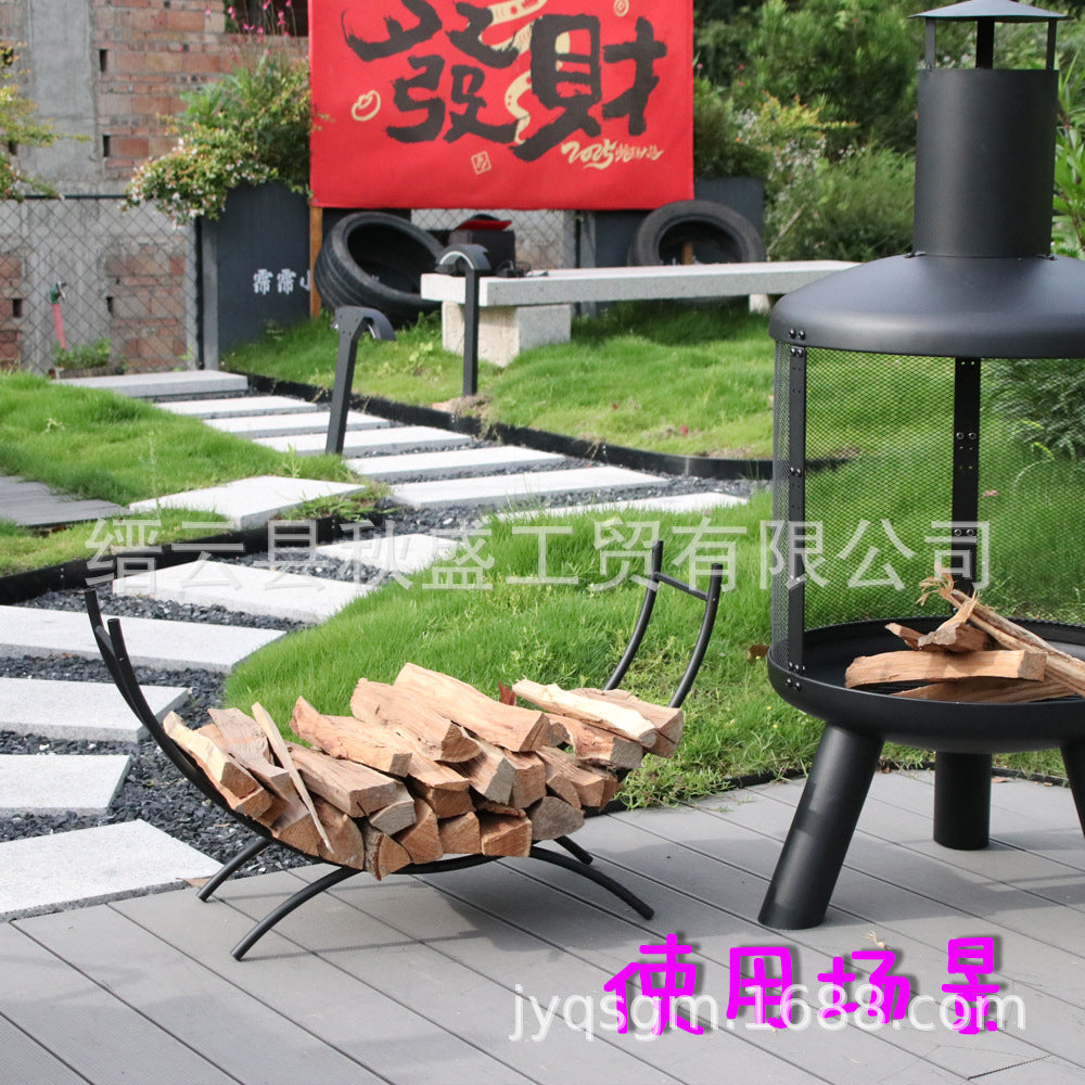 围炉煮茶一体桌子多功能烧烤炉户外花园木炭取暖炉烤火炉庭院篝火
