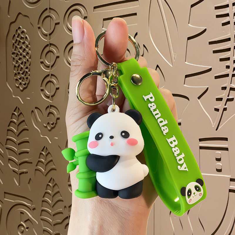 可爱小熊猫文创钥匙扣成都熊猫纪念品卡通公仔玩偶包包挂件小礼品