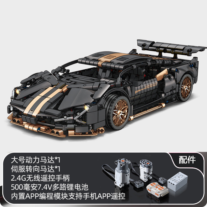 Apollo Sports Car Building Blocks Set – High-Difficulty Drift Racing Car Model Assembly Toy