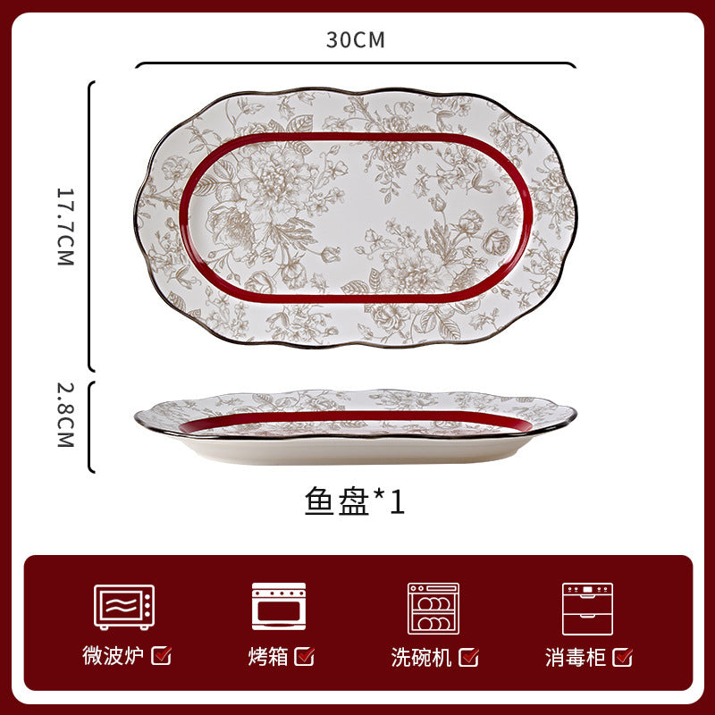 新婚礼物高级感碗碟套装饭碗家用高颜餐具乔迁新居陪嫁结婚送礼