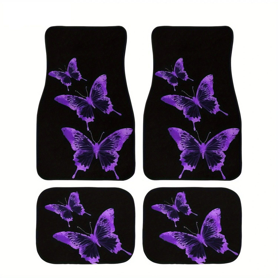 TEMU 4 Piece Set Vintage Car Foot Mat Stain Resistant Floor Mat Foot Mat Wholesale Carpet
