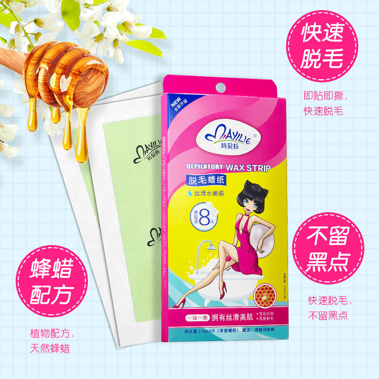 Mavela Wax Hair Removal Strips – 8/30 Pieces Leg Underarm Body Wax Kit