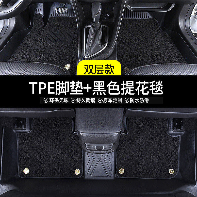 适配适用于全车型TPE汽车脚垫原厂专用全包围无异味防水内饰脚垫