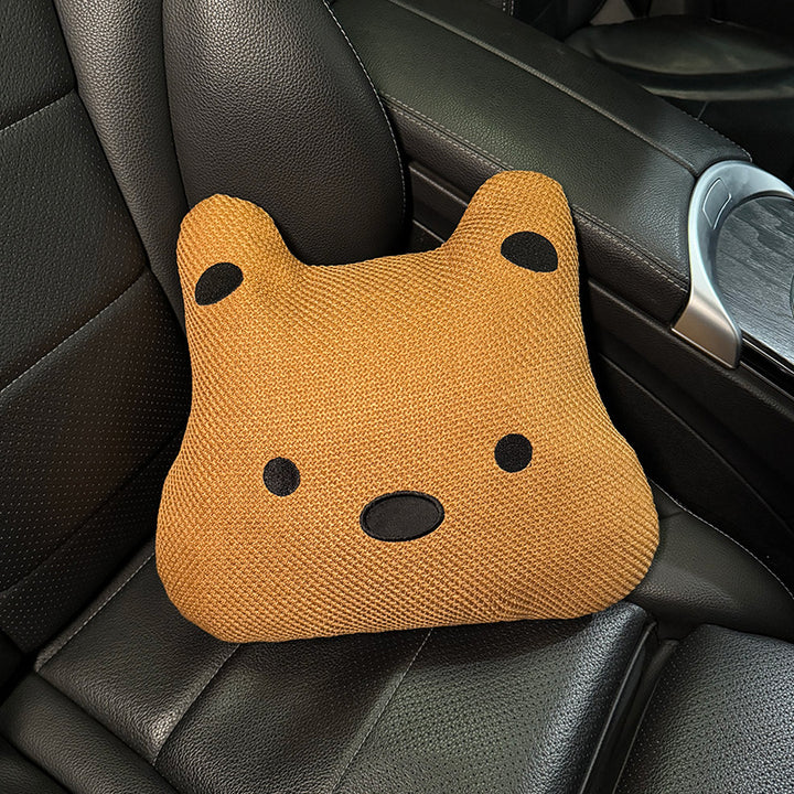 Linen Car Seat Cushion All Season Universal Women's Cute Dog Summer Compatible
