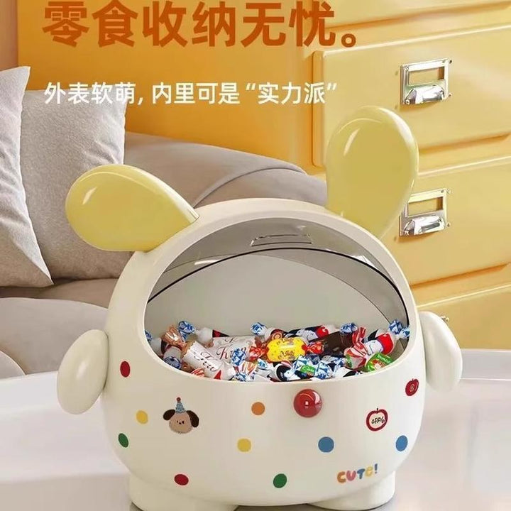 创意墩墩狗发饰盒桌面大容量防尘收纳盒儿童发圈头绳储物首饰盒子