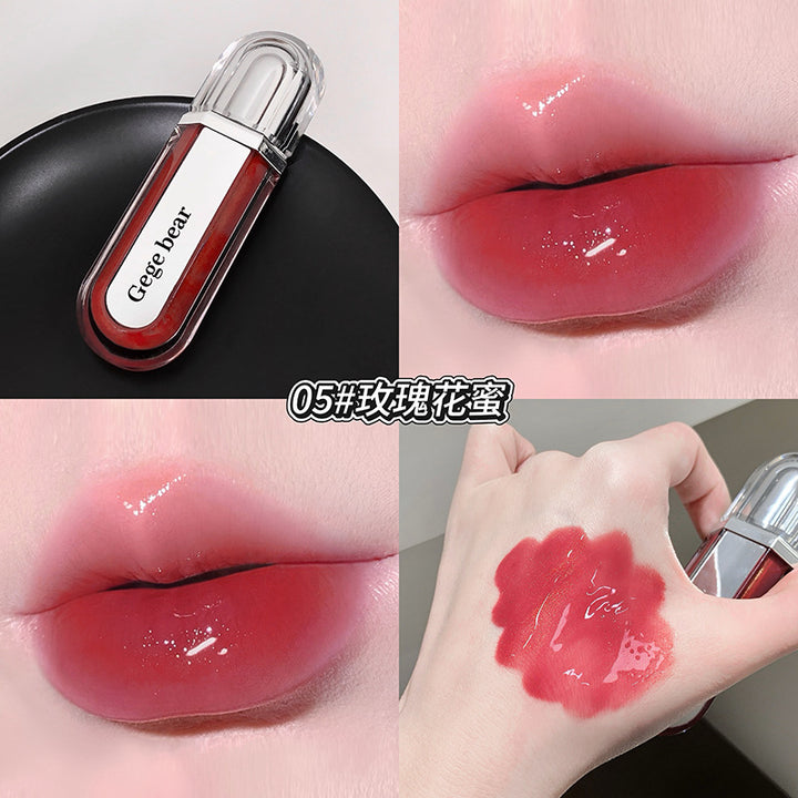 Gege bear戈戈小熊水感润泽保湿唇蜜纯欲裸色女生显白口红
