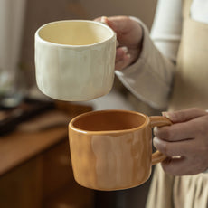 马克杯ins奶油风陶瓷杯子咖啡杯家用办公室茶水杯高颜值情侣对杯