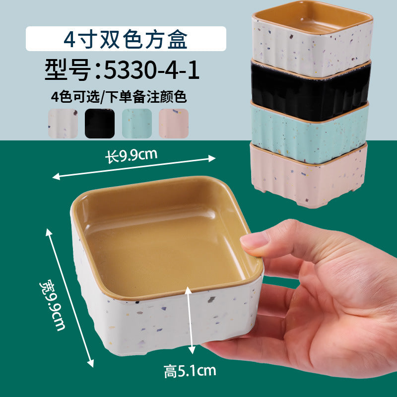 网红海鲜火锅店专用自选菜盘海底捞大排档同款RF芯片密胺餐具商用