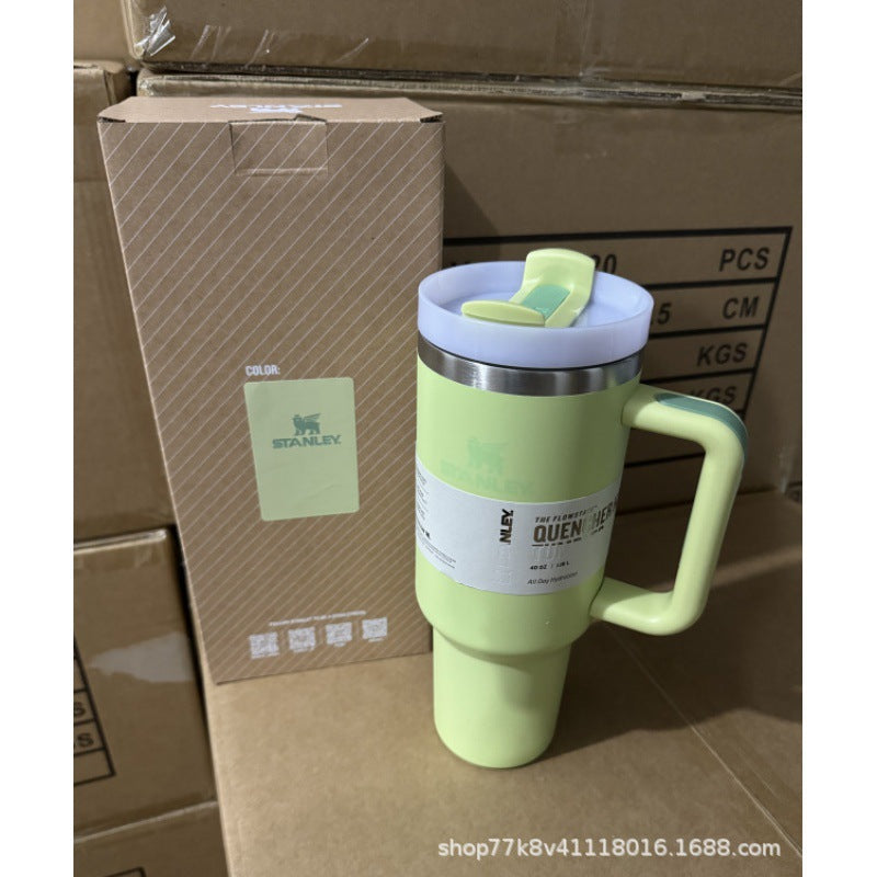 新款史丹利STANLEY2代40oz手柄杯双层不锈钢保温保冷汽车杯冰霸杯