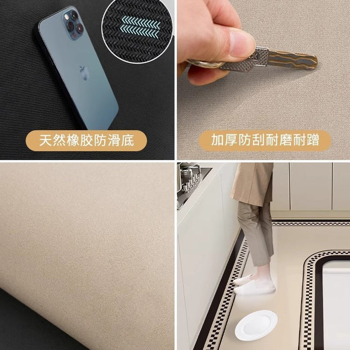 temu LKitchen Floor Mat Stain Resistant Non Slip Foot Mat Home Floor Mat