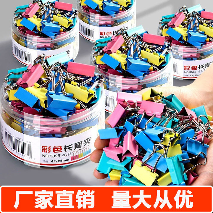 Colorful Binder Clips Set – Morandi Stainless Steel Bulldog Clips for Office & School