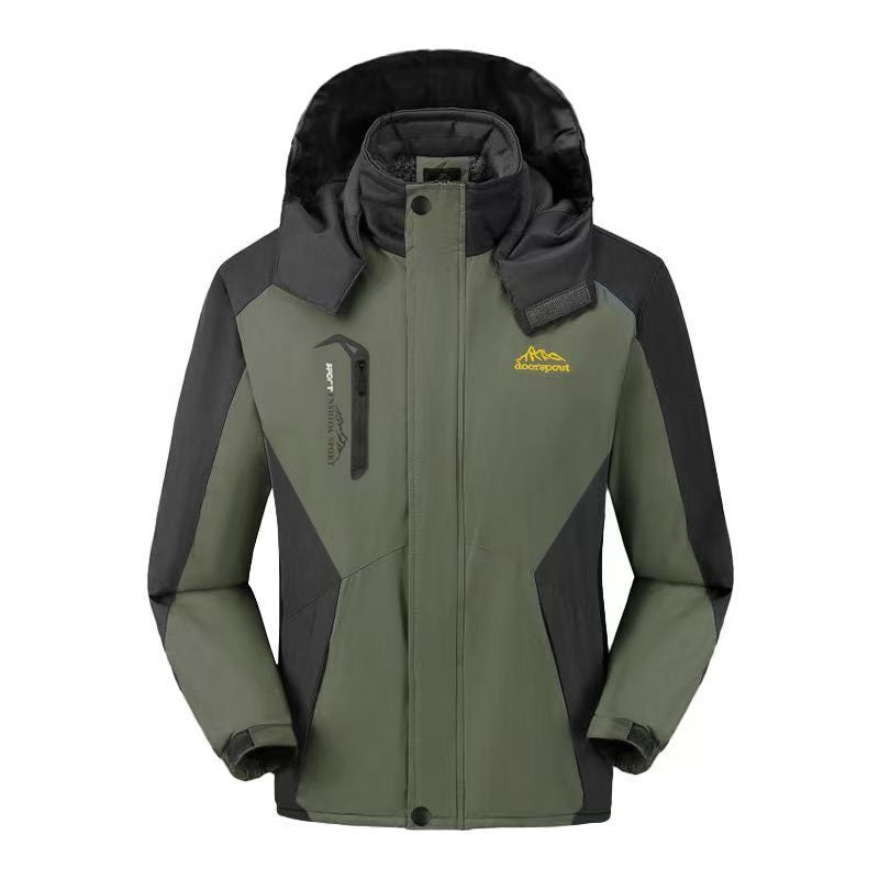 Winter Cotton Men's Jacket Thick Hat
