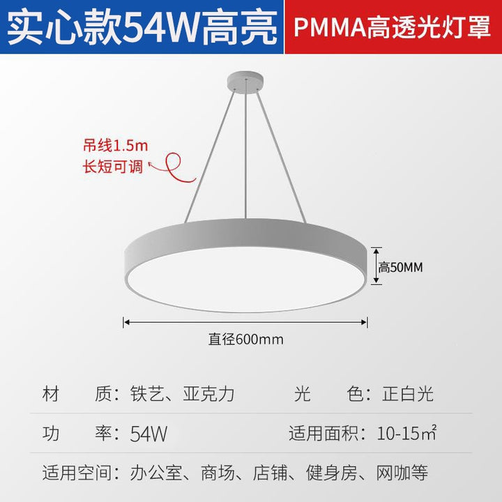 Solid Round Ceiling Pendant Light Geometric Indoor Lighting