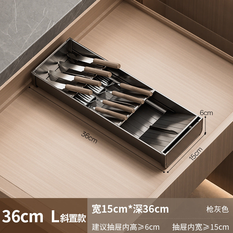 【2026专利新品】餐具收纳盒厨房碗筷子收纳盒抽屉收纳分隔分格盒
