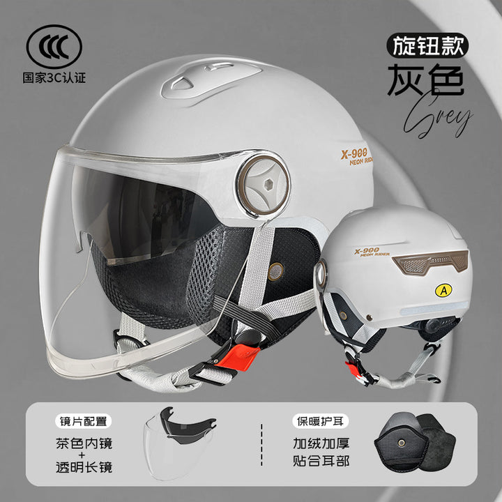 3 C Helmet Motorcycle Men's Women's