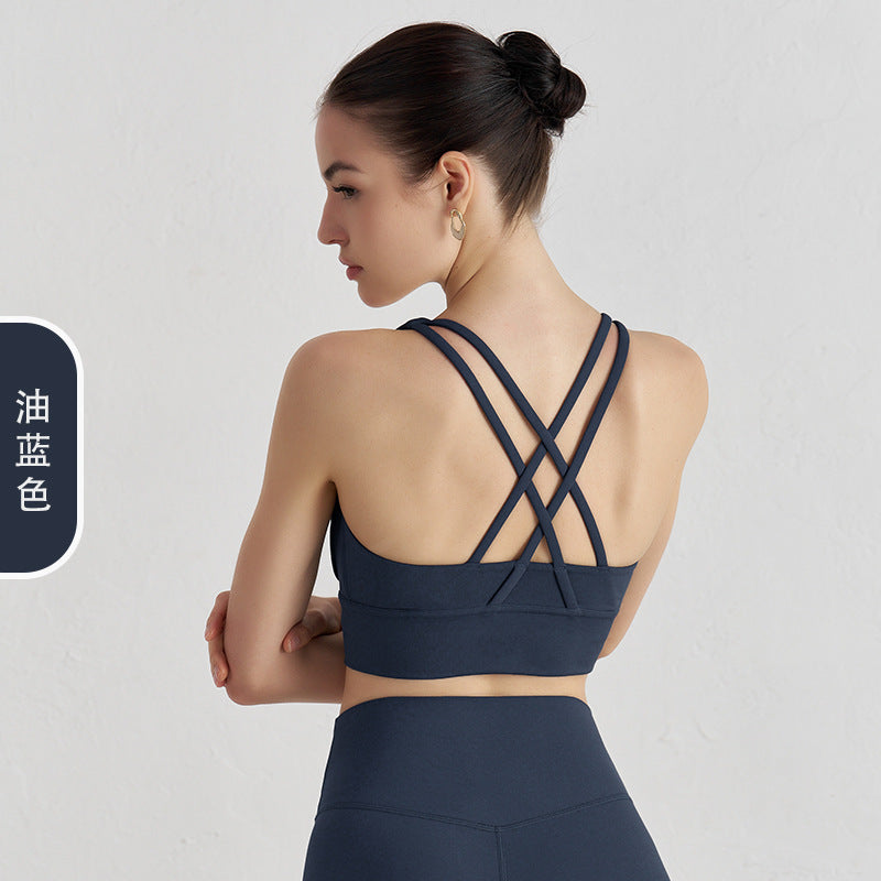 运动内衣女跑步防震秋季外穿美背健身bra背心专业训练瑜伽服文胸