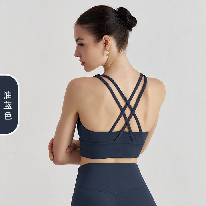 运动内衣女跑步防震秋季外穿美背健身bra背心专业训练瑜伽服文胸